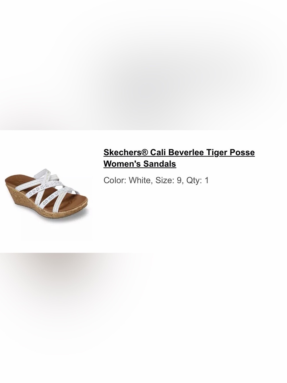 Skechers Women's Cali Beverlee Tiger Posse White Multi-Strap Slide Sandals - Picture 6 of 6